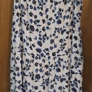 Elizabeth and James Blue Floral Maxi Dress Size XXL